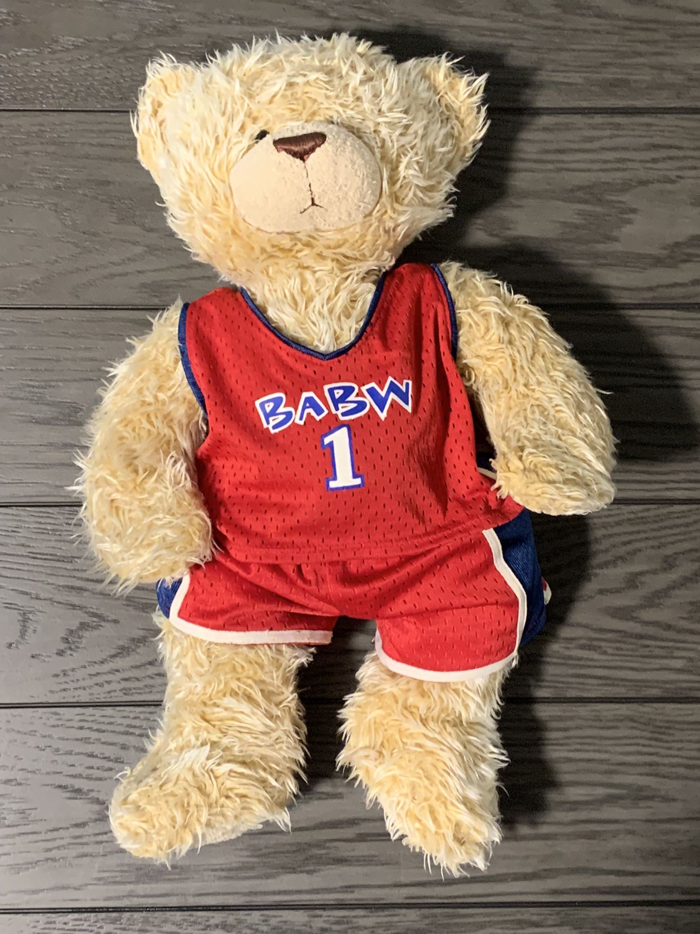 Build-A-Bear BABW Bear With Basketball Uniform
