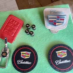 Car Key Fob Case Cadillac CTS,Sts,Dtc,2 Floor Mats Cup 4 Valve 1 Sun Glasses $40.