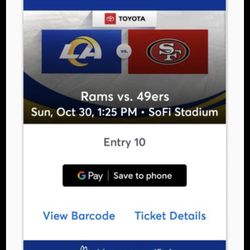 Rams Vs 49ers Tickets