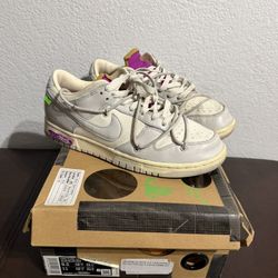 Dunk Low Off White Lot 03 Size 9.5