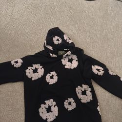 Denim Tears Black Cotton Wreath Hoodie-Brand New