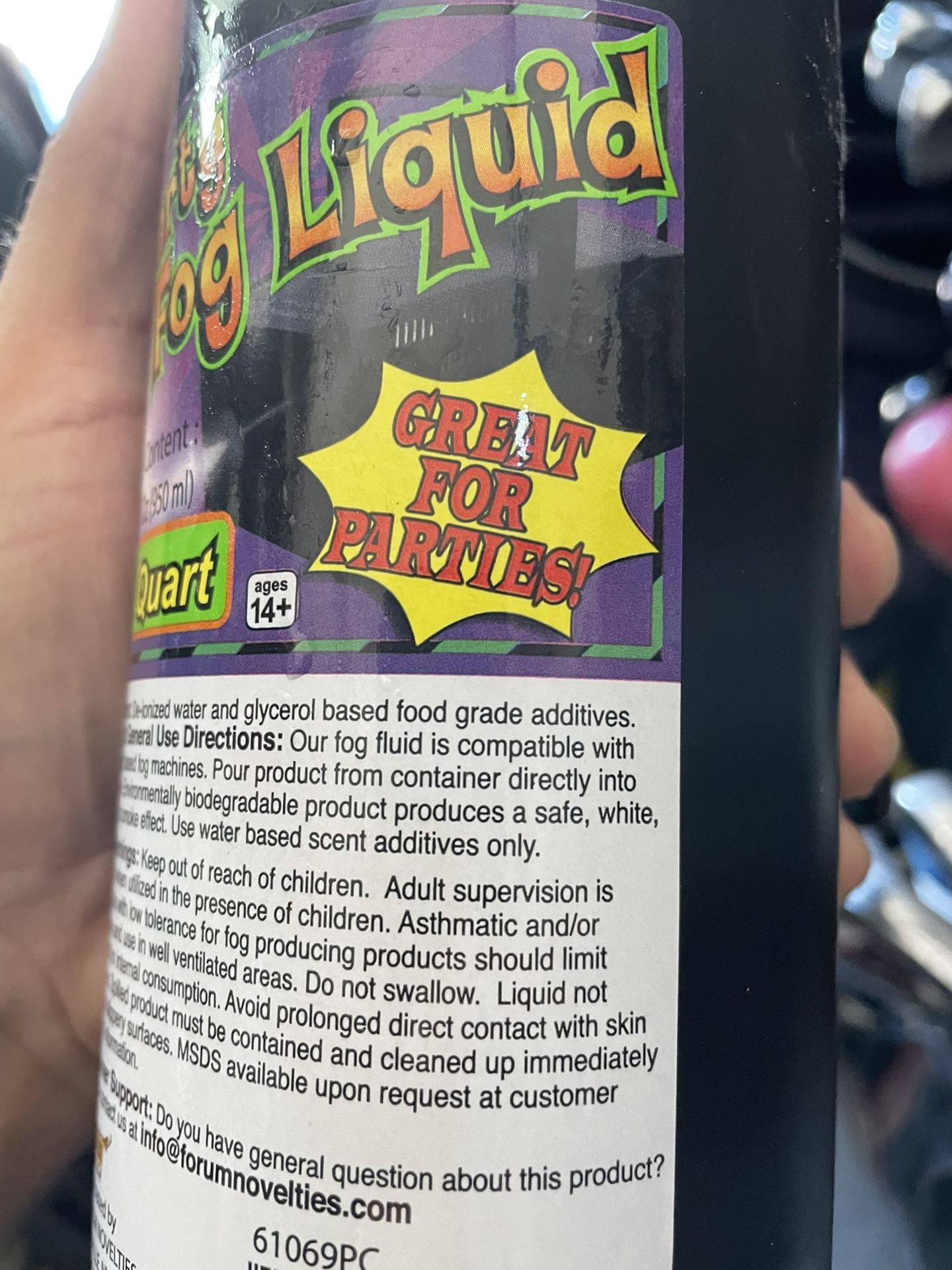 Fog fluid For Party Fog Machines 1 quart