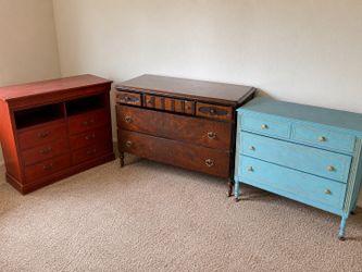 Wood dresser drawers