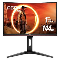 AoC 24in Curved Computer Monitor - With Arm! 