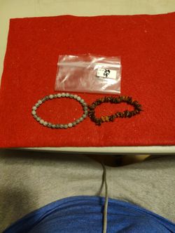 Mixed Material Crystal Bracelets ×2 Lot#29