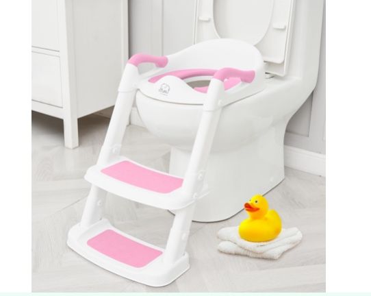 Potty Training Toilet Seat With Step Stool Ladder, Toddler Kids Potty Seat For Girls