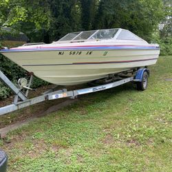 19 Foot In Board Bout Needs Inside Redone Hall Is Good Title For Trailer And Boat 