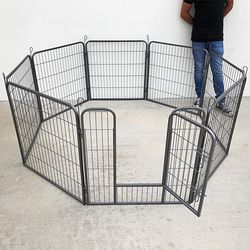 New In Box $100 Heavy Duty 8-Panel Dog Playpen, Each Panel 32” Tall X 32” Wide Pet Exercise Fence Crate Kennel Gate