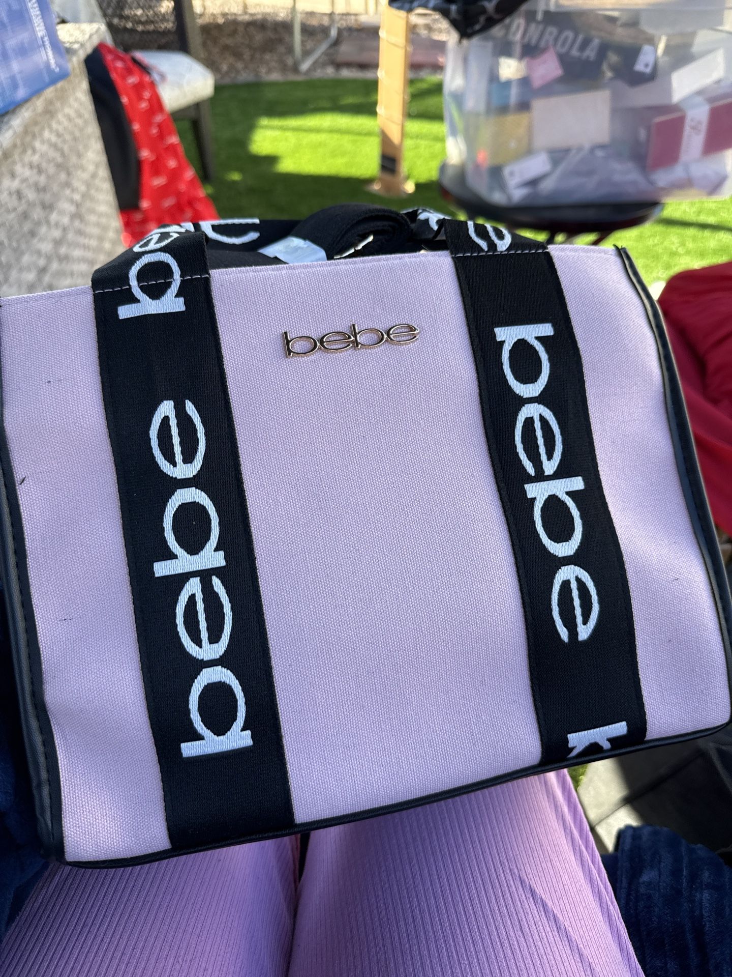 Bebe Canvas Satchel – Blush Pink (NWT)