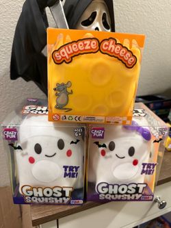 Halloween squishies and squeeze cheese