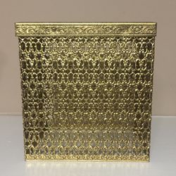 Gold Boutique Tissue Box Cover