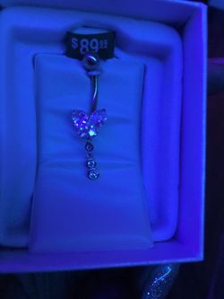 14 k gold navel ring!!