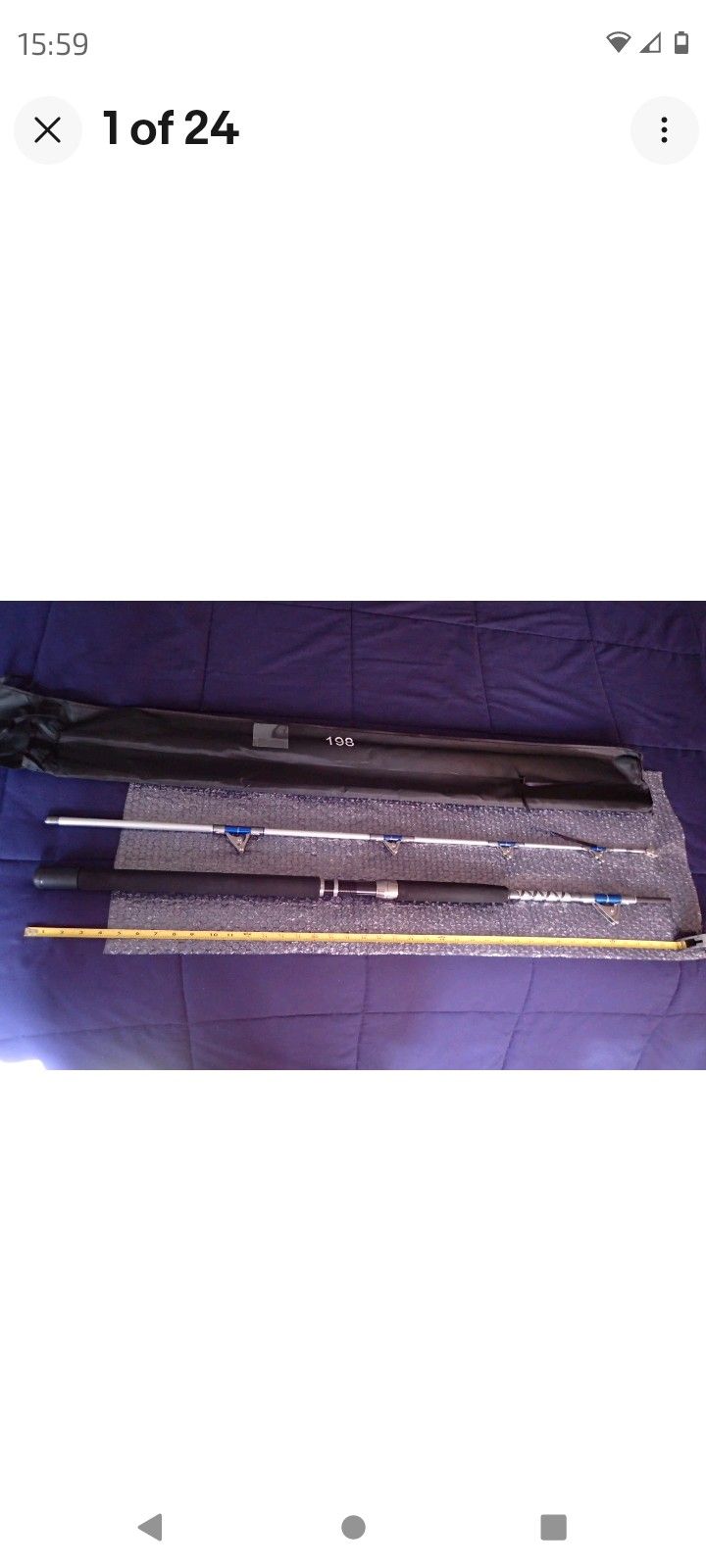 MBLN 6.5ft Heavy Duty Salt Water Carbon Fiber Trolling Rod 80-150 lbs