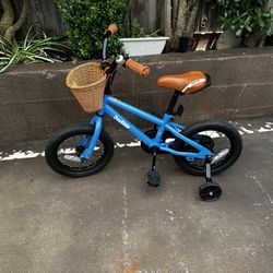 14 in Kids Joystar Bike In Blue With Helmet 