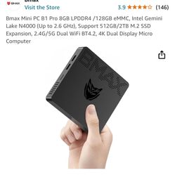 BMAX Mini PC 128 GB (never Used Has All Parts)