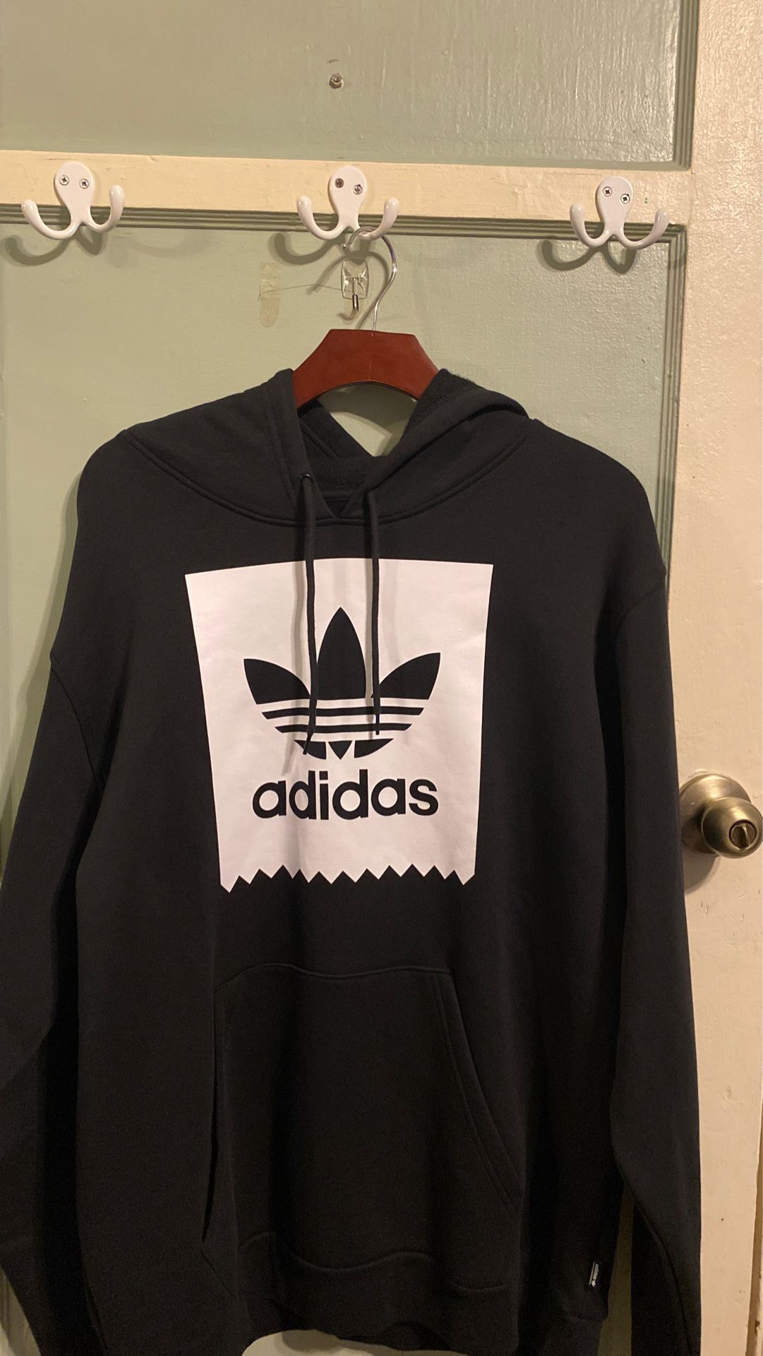 Adidas black hoodie size L