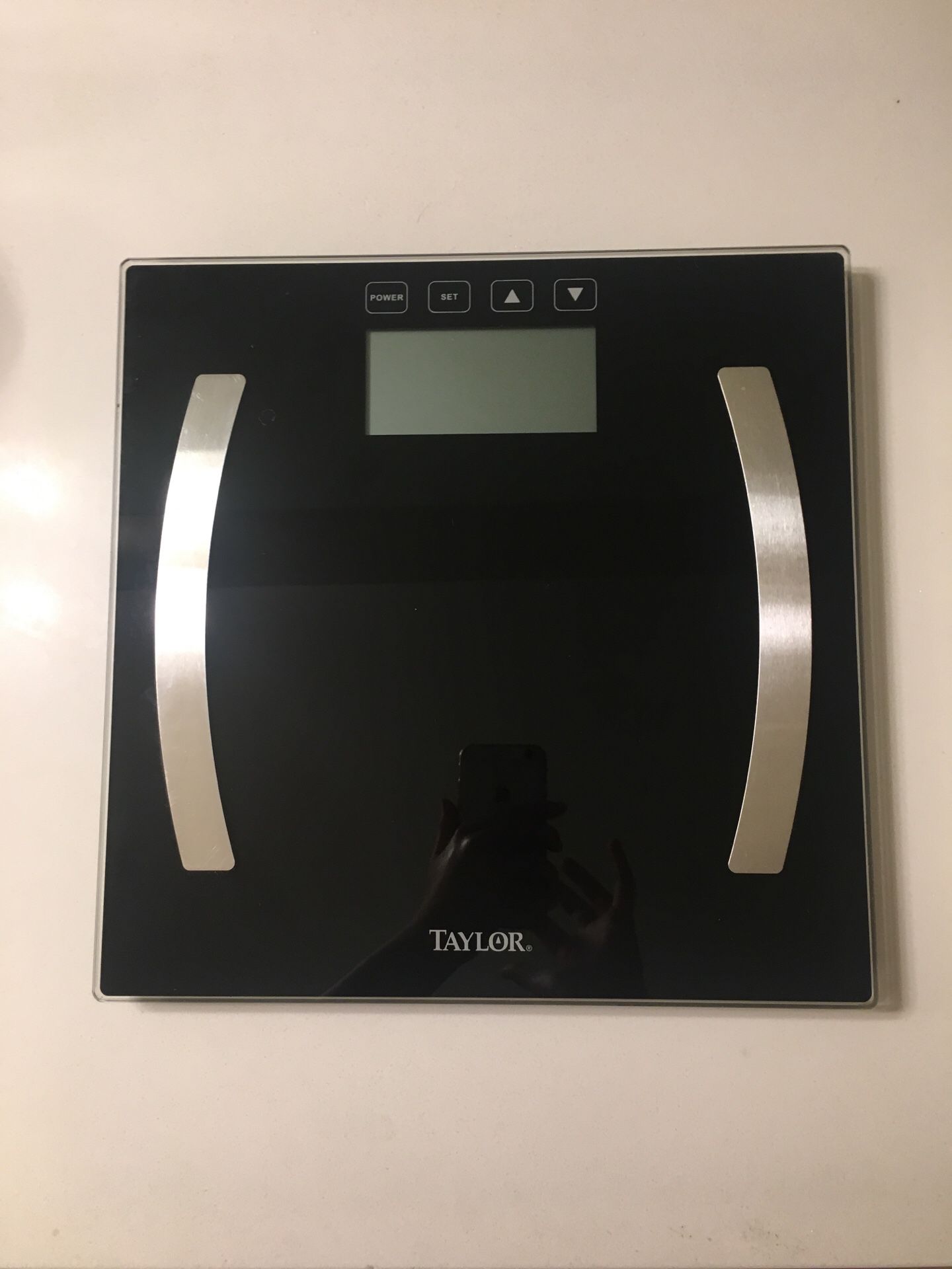 Taylor Tempered Glass Body Composition Bathroom Scale Clear Instant Read