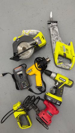 Ryobi Power Tool Set with Batteries, Charger & Tool Bag – Used