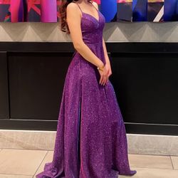 Glitter Purple Dress 