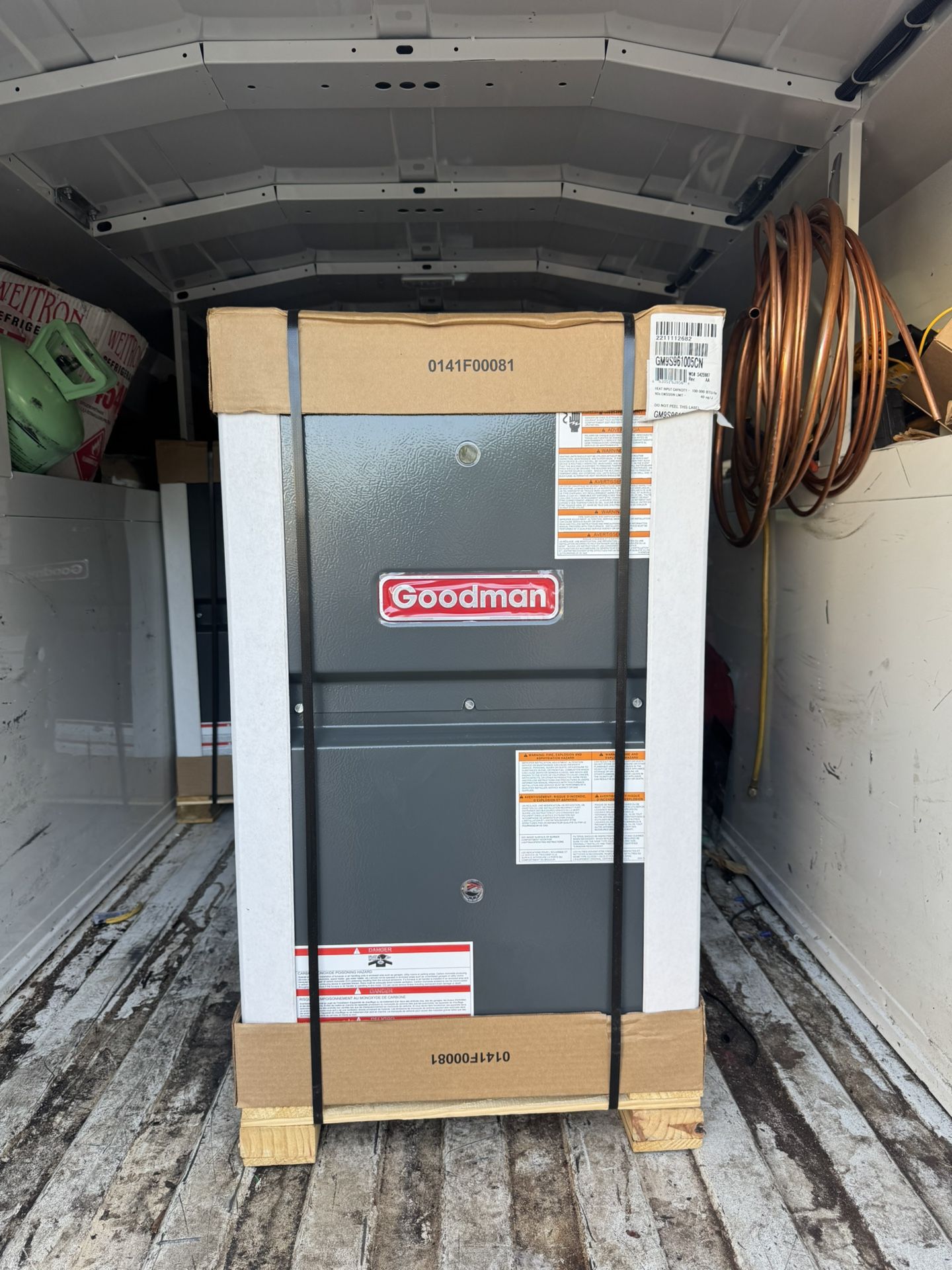 BRAND NEW Goodman Furnace 96% 100k BTU