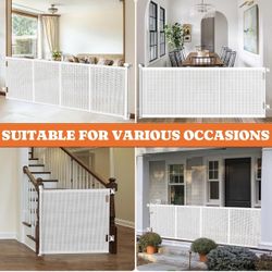 Pawtners Retractable Baby Gates Extra Wide, 41" Tall Extends up to 71" Wide, Dog Gate Indoor with fo