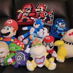 Lot of Video Game Plushies