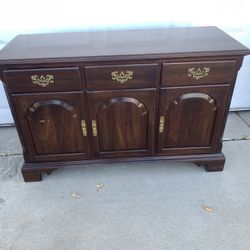 Vintage Ethan Allen Georgian Court Solid Wood Server Buffet
