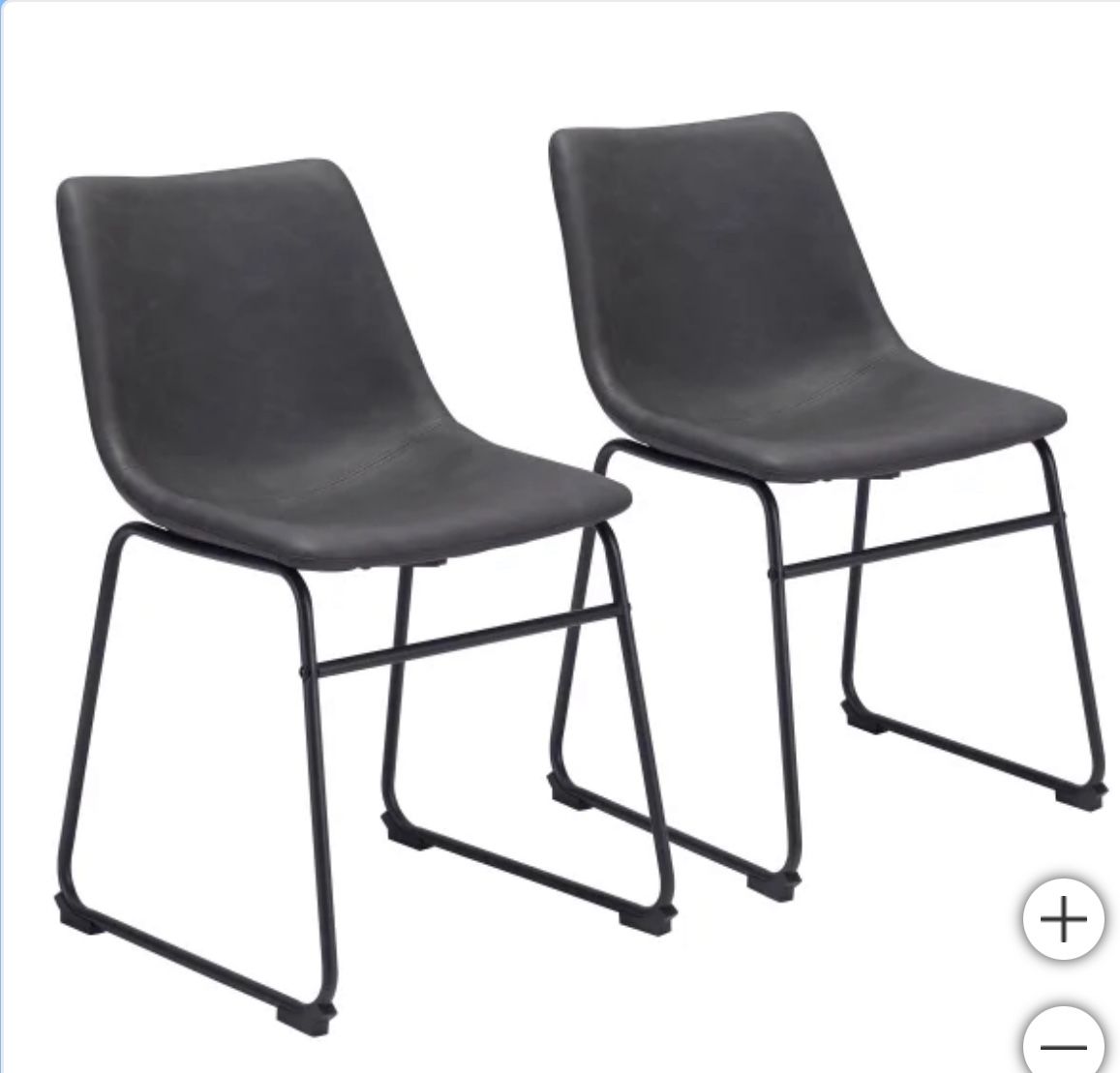 Brand New Set Of 2 Modern Kai Dining Chair, Gray