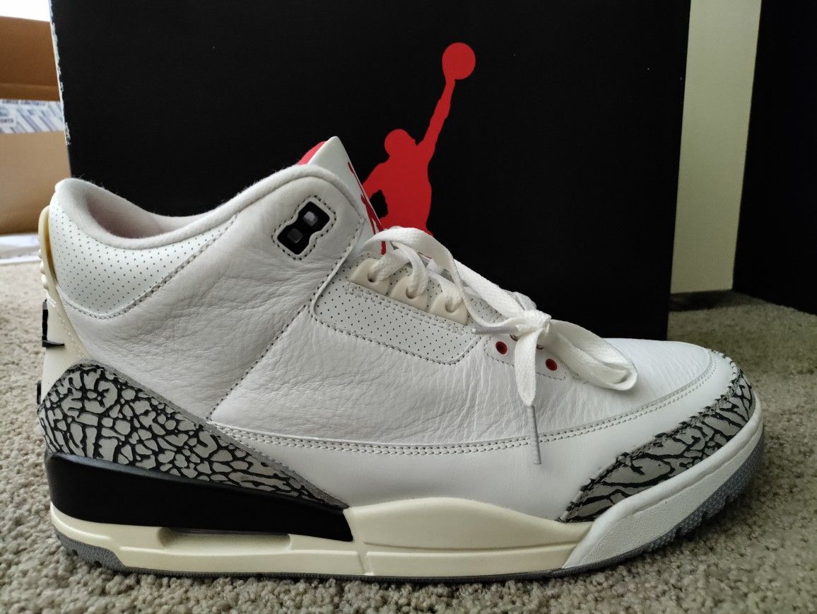 Air Jordan 3 Retro Cement Reimagined Sz 13