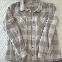 BeachLunchLounge Flannel Shacket- Size M | Soft & Cozy