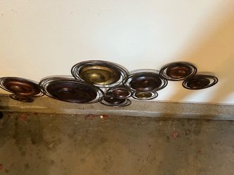 Large Abstract Metal Wall Art Decor – Rustic Modern