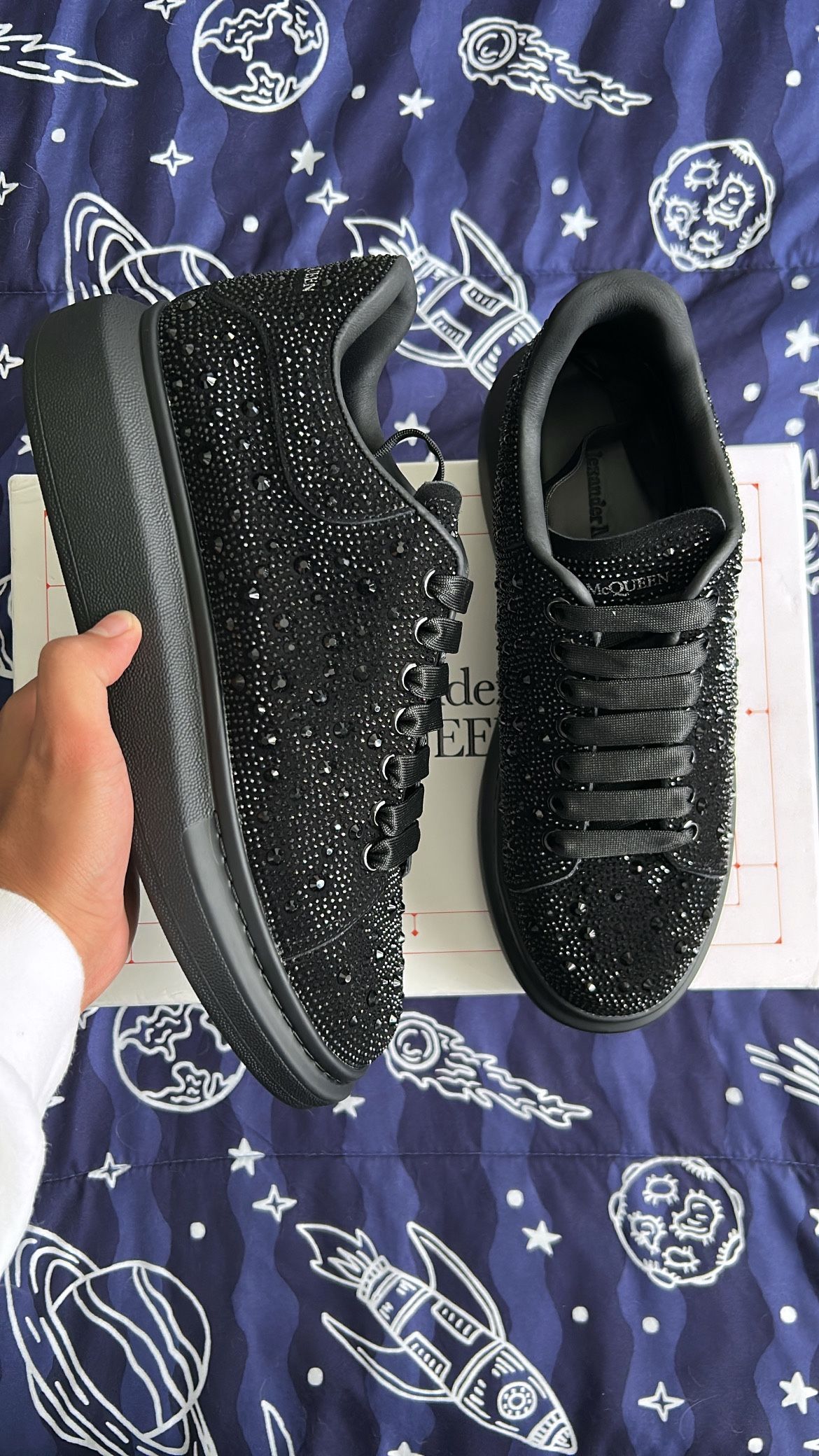 Black Rhinestone Mcqueens