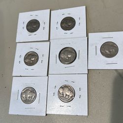 Buffalo nickels 7 piece x $15 each