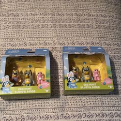 Bluey Easter Edition Figurines $10 For Both 