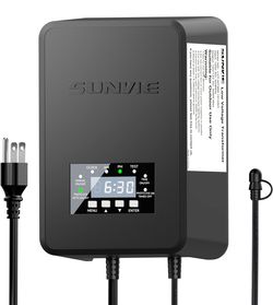 SUNVIE 300W Low Voltage Transformer with Timer and Photocell Sensor Landscape Lighting Transformer Waterproof 120V to 12V/14V AC Outdoor Low Voltage T