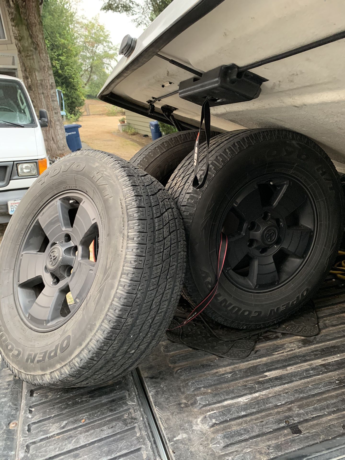 Blacked out Gen 2 Toyota Tacoma tires and rims *Excellent Tread*