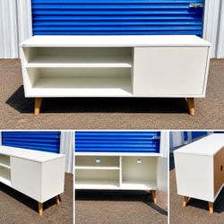 TV stand: 47" wide, 16" deep, 22" high