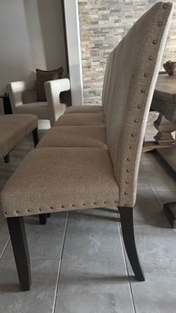 Dining room chairs + bench