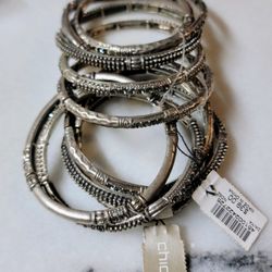Lot Of Two Chicos stackable bracelets (Total Of 8 Strechable Bracelets) Suggested Retail Price Of $39 Each   