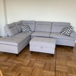 Sectional Sofa With Ottoman Storage