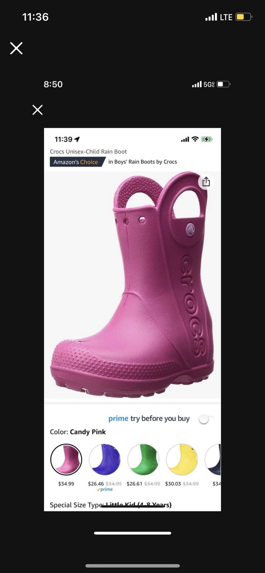 Rainbows/croc, rain, boots/pink rain boots