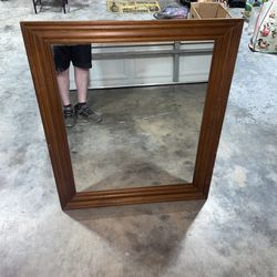 Wooden framed mirror