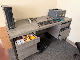 Sauder Manhattan Gate Computer Desk, Mystic Oak Finish