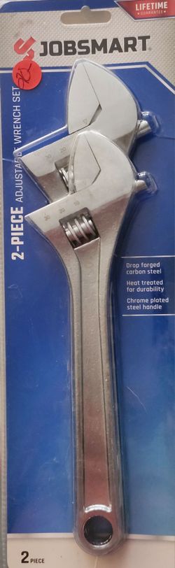 JobSmart 2-Piece Adjustable Wrench Set