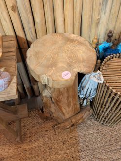 Live Edge Wood Stump Barstool