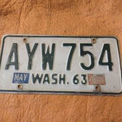 1963 Original Plate