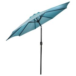New In Box Teal 108" 9ft Patio Outdoor Market Umbrella