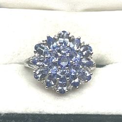 Sterling Tanzanite Stunning Ring!!! 10.25