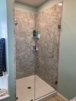 Frameless shower doors and mirrors