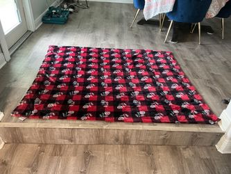 Christmas Or Everyday Print Blanket 75”x60” Fleece REDUCED $7